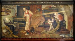 Crabtree regardant le transit de Vénus en 1639