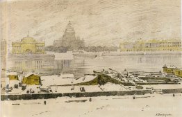 Cathédrale Saint-Isaac par une journée brumeuse