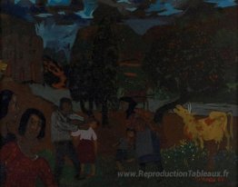 Figures dans le village