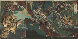 Kato kiyomasa tigres de chasse en Corée pendant la guerre d'Imji