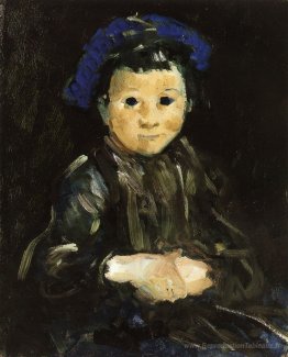 Garçon avec une casquette bleue