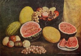 Nature morte avec la pastèque tranchée