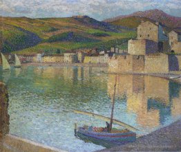 Bateau bleu à Port Collioure