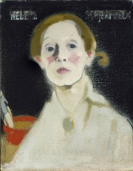 Autoportrait avec fond noir