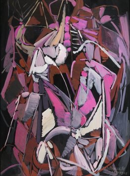 Composition rose et parme chant noir