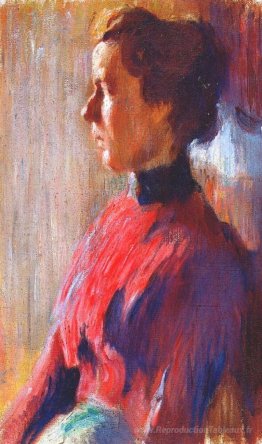 Femme inconnue en rouge