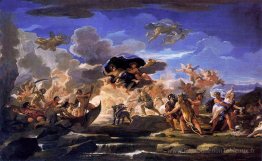 Scène mythologique avec le viol de la proserpine