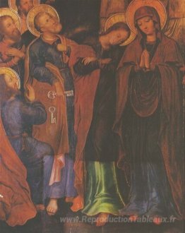 Fragment de l'icône L'élévation du Christ dans le ciel de l'icon