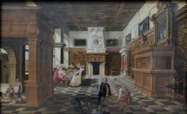Hall avec la parabole de Lazare et de l'homme riche (Luc 16, 19
