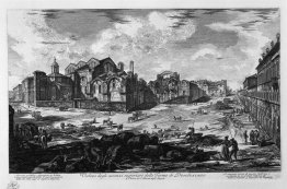 Une vue des excédents au-dessus des bains de dioclétien