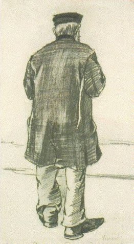 Orphelin avec une casquette, vue de l'arrière