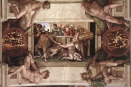 Plafond de la chapelle Sixtine: sacrifice de Noé