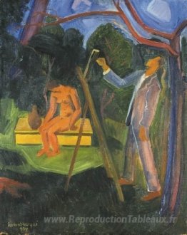 Peintre avec modèle
