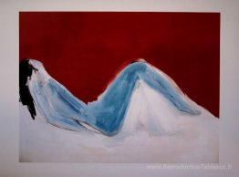 Couchée nu bleu