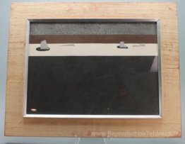 Untitled (Impression de bloc de bois abstraite de champs avec de