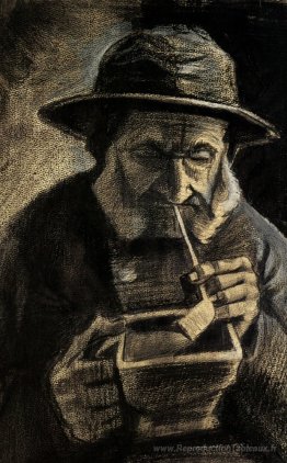Pêcheur avec sou'wester, pipe et houblon