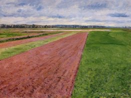 Étude de paysage en jaune et rose