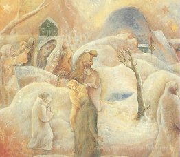 Pèlerins dans la neige