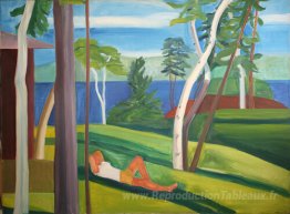 Paysage du Maine avec une silhouette