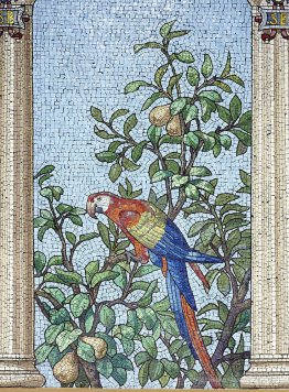 Mosaïque - salle à manger de la bibliothèque Sainte-Barbe, Paris
