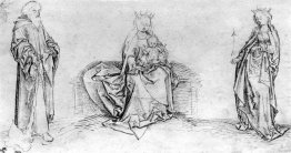 Assis Mary avec le St. Jude Thaddeus et St. Ursula