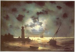 Côte de la mer la nuit