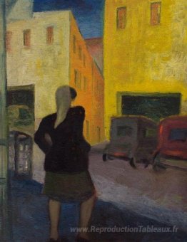 Femme traversant la route
