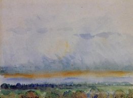 Eragny, coucher de soleil