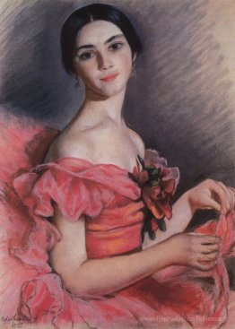 Portrait de Yekaterina Heidenreich en rouge