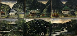 Tapisserie en six peintures