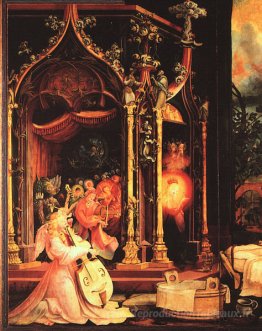 Concert d'anges (détail du panneau de crucifixion à gauche au ce