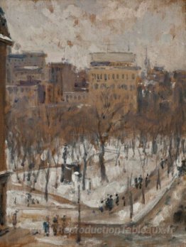 Carré à Paris, temps enneigé
