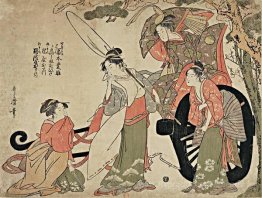 Mite of the Broken Cart, montrant un épisode du combat entre Mic
