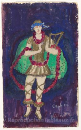 Design de costumes (Nijinsky) pour le ballet de l'artiste "Orphé