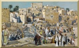 Il a traversé les villages sur le chemin de Jérusalem