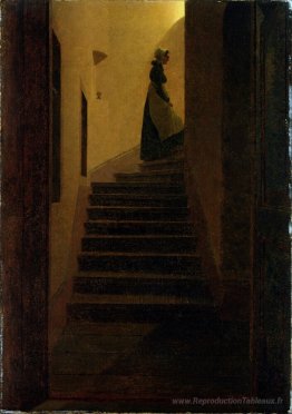Femme dans les escaliers