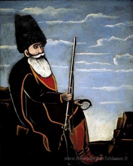 Chasseur avec un pistolet et un piège
