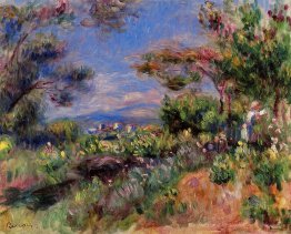 Jeune femme dans un paysage, Cagnes