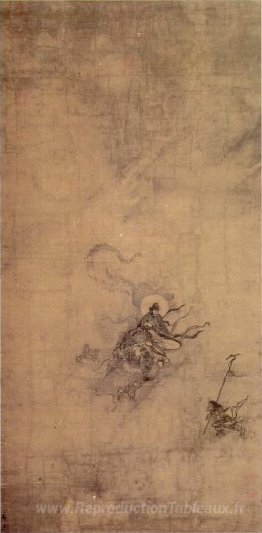 Immortel à cheval sur un dragon