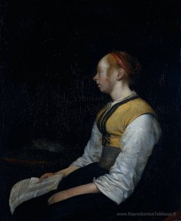 Fille en costume paysan. Probablement Gesina la demi-sœur du pei