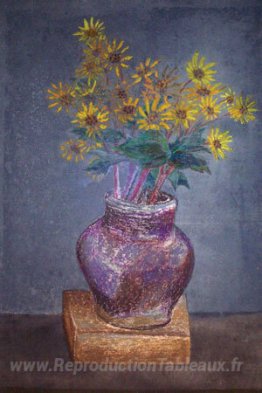 Peinture maison d'un bouquet maison de marguerites de dune de sa