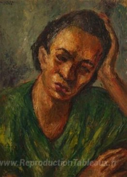 Femme reposant