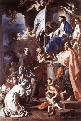 Saint Bonaventura recevant la bannière de Saint-Sépulcre de la M