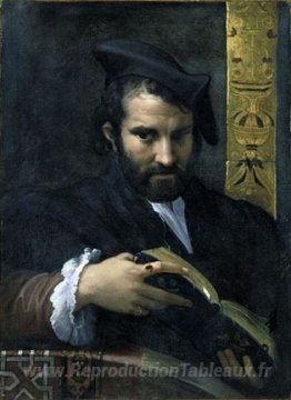 Portrait d'un homme avec un livre