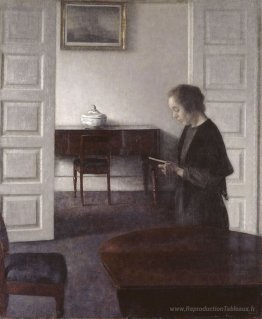 Intérieur avec une dame de lecture