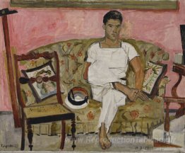 Marin sans chaussures assis sur le canapé