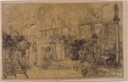 Hommes et femmes chantant et jouant de la musique