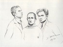 Portrait de trois peintres (Kukriniksi). M.V. Kupriyanov, P.N. K