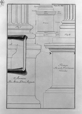 Bases et piédestaux (un schéma simple) (arc d'Auguste à Rimini,