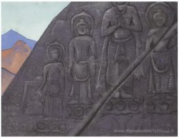 Relief rocheux de Bouddha